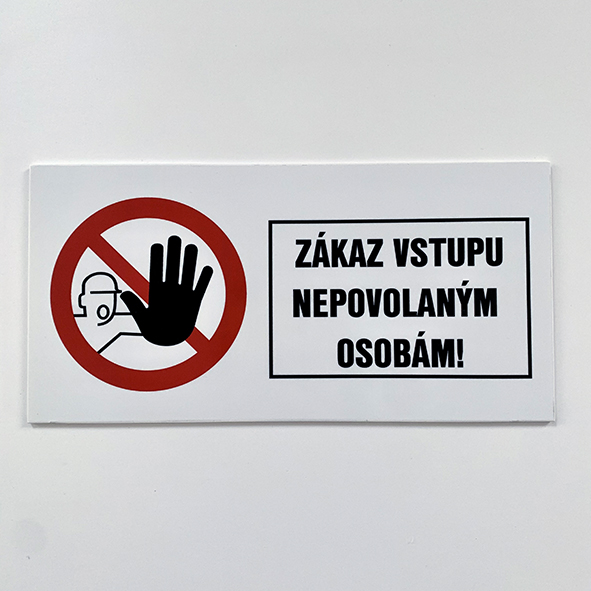 Bezpečnostné tabuľky - PVC 3 mm