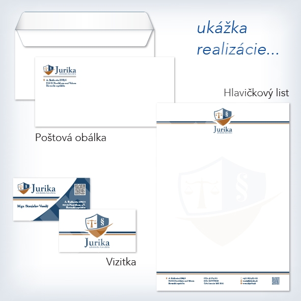 Akciový firemný balíček M - vizitky, hlavičkové listy, poštové obálky